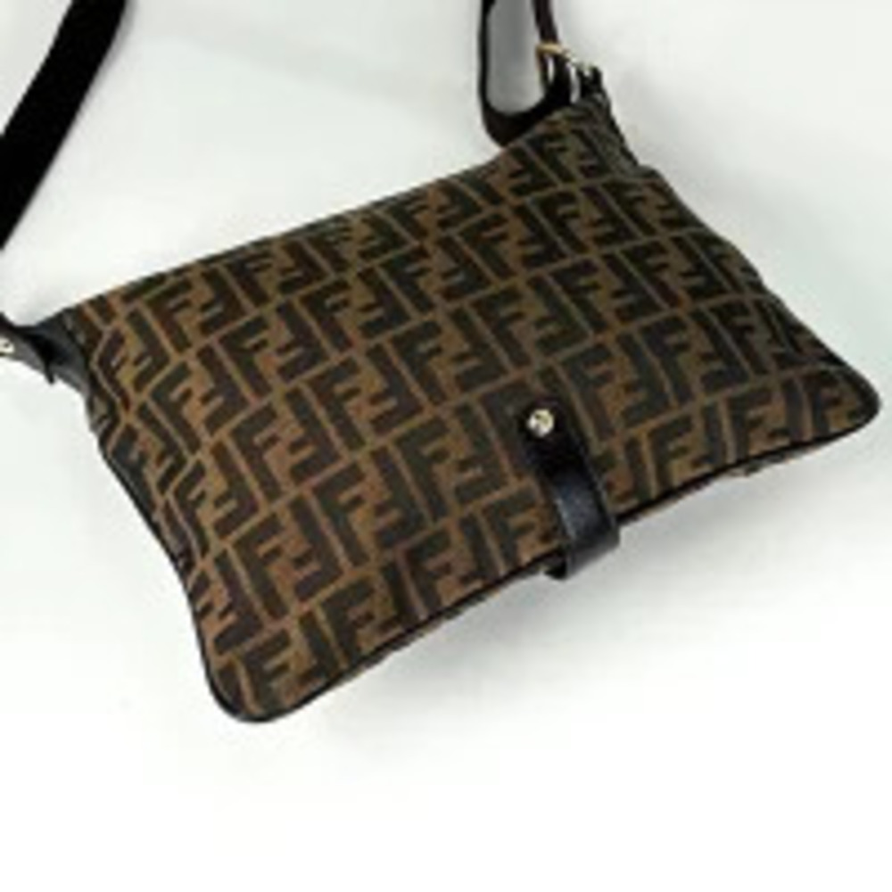Fendi cross Zucca bag Belt canvas brown Body shoulder Crossbody Bum Brown